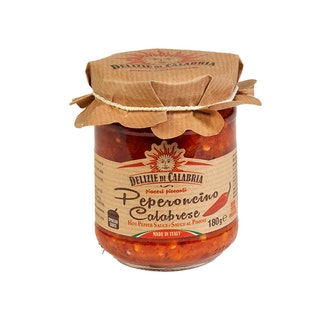 Delizie di Calabria Peperoncino Calabrese chilimurska auringonkukkaöljyssä 180g kalorit ja ravintosisältö - 286 kcal