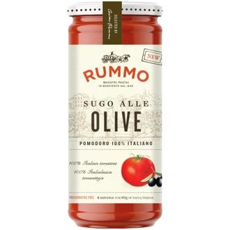 Rummo Sugo alle olive pastakastike 340g kalorit ja ravintosisältö - 74 kcal