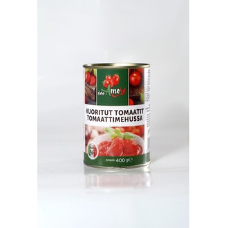 Ciao Amore kuoritut tomaatit tomaattimehussa 400g kalorit ja ravintosisältö - 19 kcal