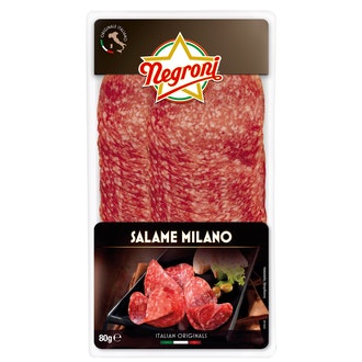 Negroni milanosalami 80g kalorit ja ravintosisältö