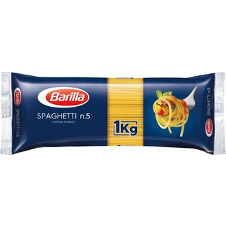 Barilla Spaghetti n.5 durumvehnästä valmistettu pasta 1kg kalorit ja ravintosisältö