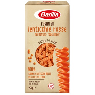Barilla Fusilli punaiset linssit pasta 250g kalorit ja ravintosisältö - 335 kcal