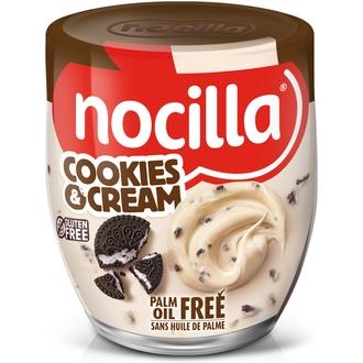 Nocilla Cookies & Cream hasselpähkinälevite 180g kalorit ja ravintosisältö - 537 kcal