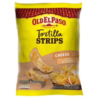 Old El Paso Tortilla Strips 185g Juusto kalorit ja ravintosisältö - 543 kcal