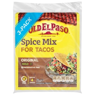 Old El Paso 3x25g Taco Mausteseos Original kalorit ja ravintosisältö