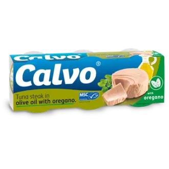 Calvo oliiviöljy & oregano tonnikala MSC 3x80/52g kalorit ja ravintosisältö - 359 kcal