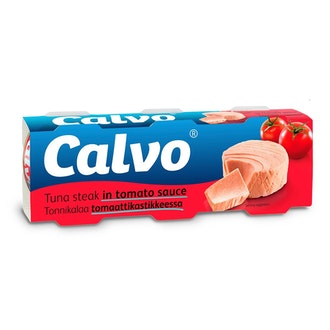 Calvo tonnikala tomaattikastikeessa 3x80/52g kalorit ja ravintosisältö
