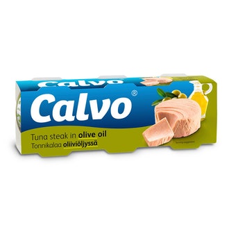 Calvo tonnikala 3x80g/52g oliiviöljyssä kalorit ja ravintosisältö