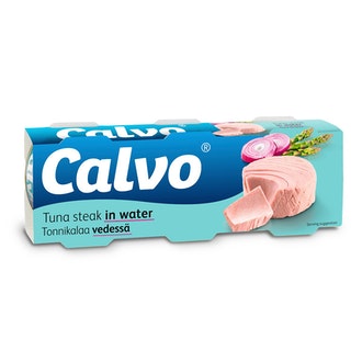 Calvo tonnikala vedessä 3x80/56g kalorit ja ravintosisältö
