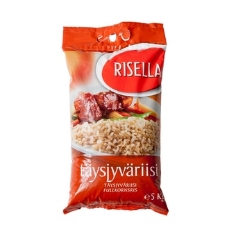 Risella täysjyväriisi 5kg kalorit ja ravintosisältö