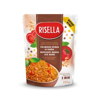 Risella Välimeren kvinoa ja kaura valmis kvinoa ja kaura 200g kalorit ja ravintosisältö - 177 kcal