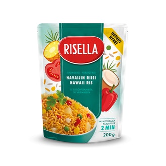 Risella Havaijin riisi valmisriisi 200g kalorit ja ravintosisältö - 171 kcal