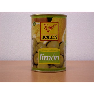 Jolca sitruunatahnalla täytetty vihreä kivetön pöytäoliivi 300g/130g kalorit ja ravintosisältö