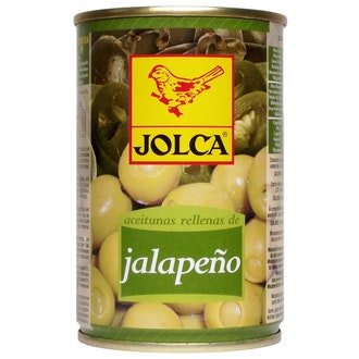 Jolca jalapenotahnalla täytetty vihreä kivetön pöytäoliivi 300g/130g kalorit ja ravintosisältö - 165 kcal
