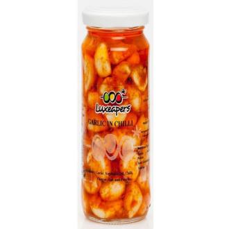 Luxeapers Chilimarinoitu valkosipuli 60 /100 g kalorit ja ravintosisältö - 153 kcal