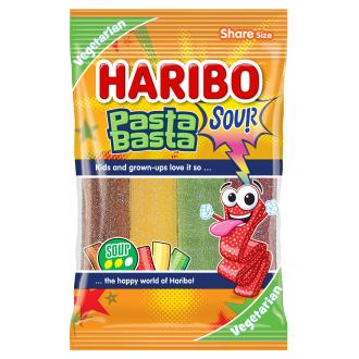 HARIBO Pasta Basta Sour 80 g karkkipussi kalorit ja ravintosisältö - 360 kcal