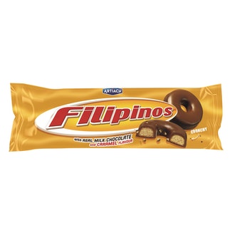 Filipinos 135G Kinuskinmakuinen Keksi Maitosuklaapäällysteellä kalorit ja ravintosisältö