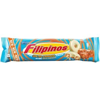 Filipinos 128g Suolainen kinuski Keksi valkosuklaalla kalorit ja ravintosisältö - 523 kcal