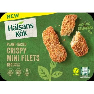 Hälsans Kök Crispy Mini Fillets 285g vegaaniset soija-vehnäproteiinipalat kalorit ja ravintosisältö