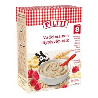 Piltti Vadelmainen täysjyväpuuro 8kk 410g kalorit ja ravintosisältö - 426 kcal