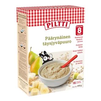Piltti Päärynäinen täysjyväpuuro 8kk 410g kalorit ja ravintosisältö - 415 kcal