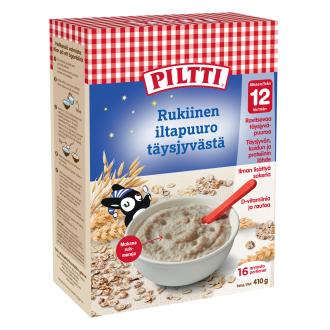 Piltti Rukiinen täysjyväpuurojauhe 410g 1-3v kalorit ja ravintosisältö - 430 kcal