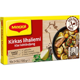 Maggi kirkas lihaliemi 100g 10palaa kalorit ja ravintosisältö - 5 kcal