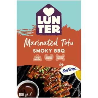 Lunter Marinoitu tofu 180g smoky BBQ kalorit ja ravintosisältö - 139 kcal