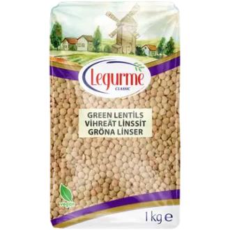 Legurme Vihreät linssit 1 kg kalorit ja ravintosisältö - 299 kcal