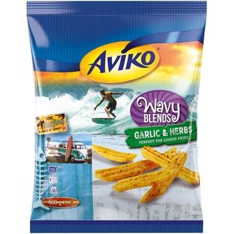 Aviko Wavy Blends Garlic&Herbs 600g kalorit ja ravintosisältö