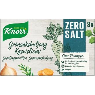 Knorr Liemikuutio Zero Salt Kasvis 8X9g kalorit ja ravintosisältö