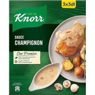 Knorr Herkkusienikastike Kastikeaines 3x21g kalorit ja ravintosisältö - 72 kcal