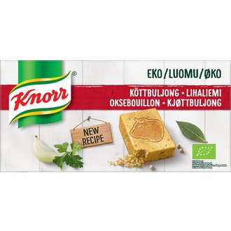 Knorr Luomu Liemikuutio Liha 12x10g kalorit ja ravintosisältö