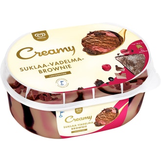 Ingman Creamy 850ml vadelmabrownie lton kalorit ja ravintosisältö - 112 kcal