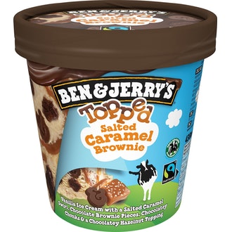 Ben & Jerry's jäätelö Topped Salted Caramel Brownie 438ml/403g kalorit ja ravintosisältö