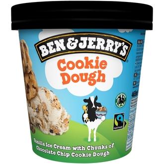Ben & Jerry's Cookie Dough Vanilja Jäätelö 465ml/406g kalorit ja ravintosisältö