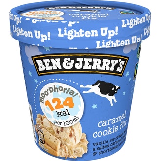 Ben & Jerry's jäätelö Moo-phoria Caramel Cookie Fix 465ml/293g kalorit ja ravintosisältö