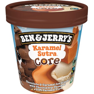 Ben&Jerry's jäätelö 465ml/422g Core Karamel Sutra kalorit ja ravintosisältö