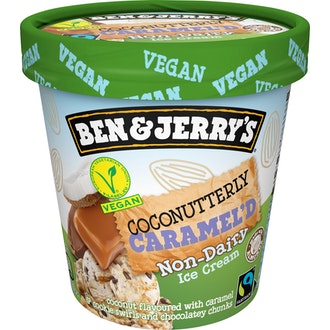 Ben & Jerry's jäätelö 465ml Non Dairy Coconutterly Caramel'd 416g kalorit ja ravintosisältö