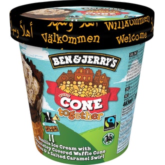Ben&Jerry's jäätelö 465ml/391g Cone Together kalorit ja ravintosisältö