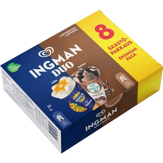 Ingman tuutti monipakkaus 8x120ml Jaffa suklaa 516g kalorit ja ravintosisältö - 265 kcal