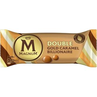 Magnum Double Gold Caramel Billionaire Jäätelö 85ml/71g kalorit ja ravintosisältö