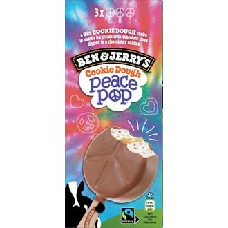 Ben & Jerry's monipakkaus 3x71g Dough peace pop 240 ml kalorit ja ravintosisältö