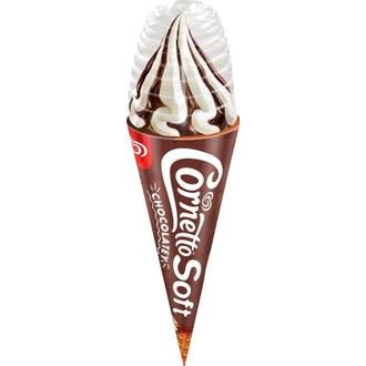 Cornetto Jäätelötuutti Soft Suklaa 140 ML kalorit ja ravintosisältö