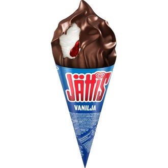 Jättis  Vanilja Jäätelö 195ml/96g kalorit ja ravintosisältö