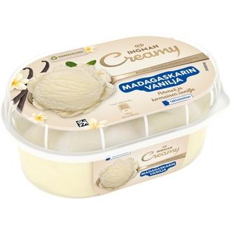 Ingman Creamy Madagaskarin Vanilja Jäätelö Laktoositon 850ml/412g kalorit ja ravintosisältö