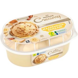Ingman Creamy Maapähkinä - Banaani Vegan, Kasviperäinen, Laktoositon Jäätelö 850ml/479g kalorit ja ravintosisältö