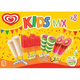 KIDS MIX Jäätelö Monipakkaus 398ml/360g 8 kpl kalorit ja ravintosisältö