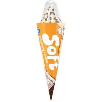 Ingman Soft Suklaarouhe & Kinuski Jäätelötuutti 140ml/81g kalorit ja ravintosisältö