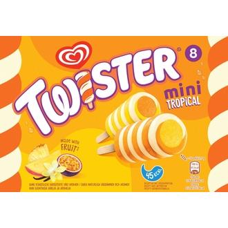 Twister Tropical Jäätelö Monipakkaus 8kpl 400 ml/348g kalorit ja ravintosisältö